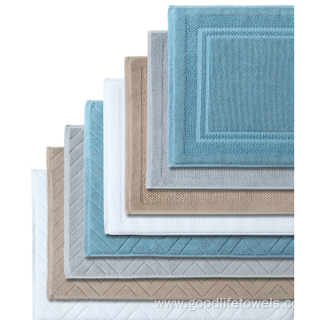 cotton jacquard thick non-slip bath mats for bathroom